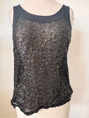 h.i.p. Black Sequin Sleeveless Camisole